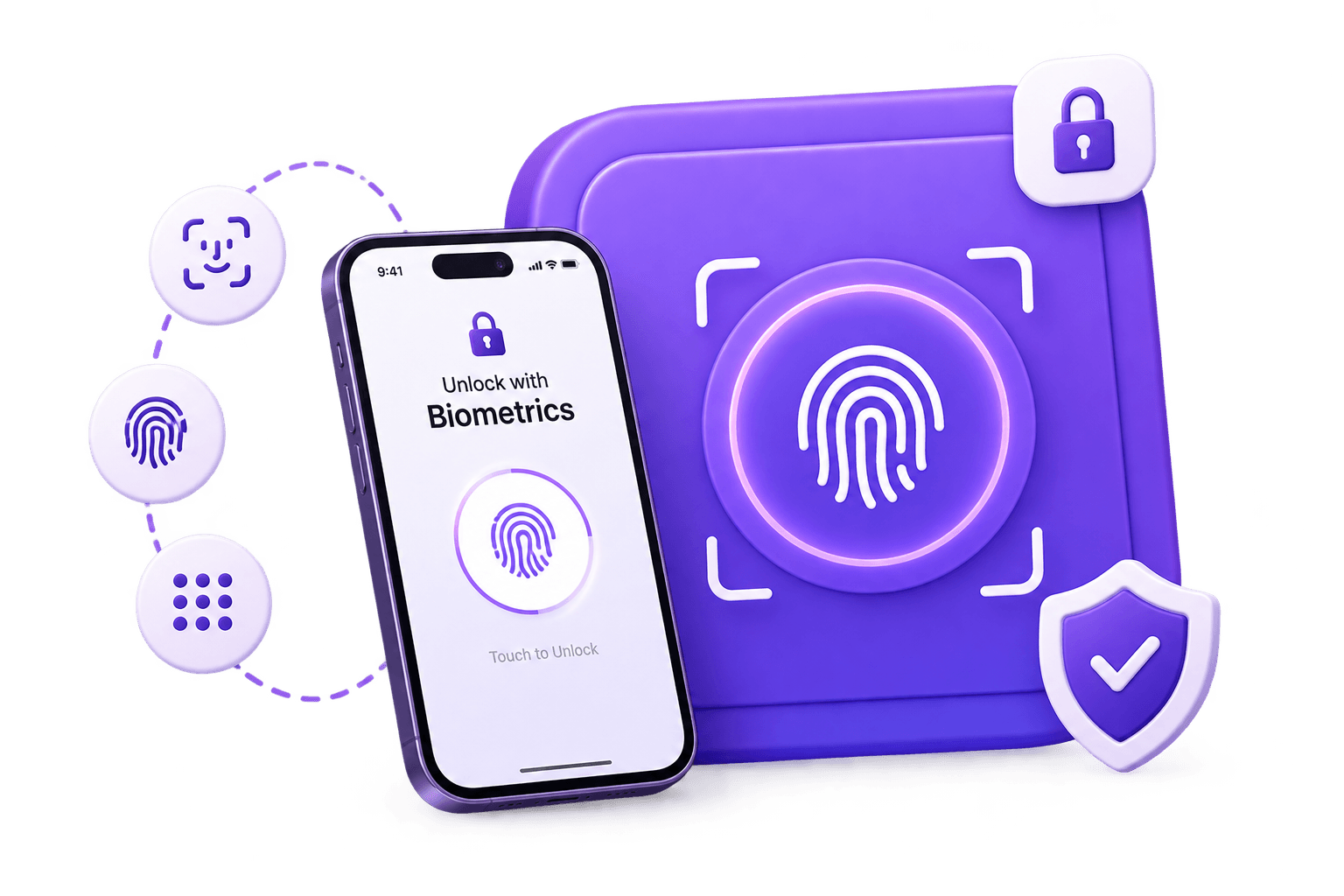 Talkstry biometric authentication and fingerprint security feature
