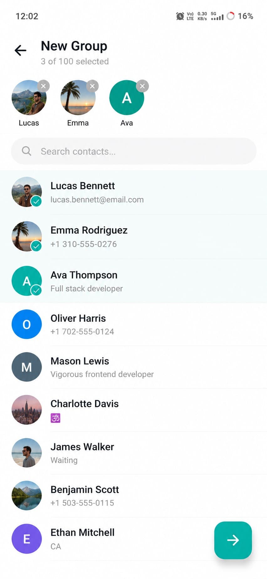 TalksTry group chat and messaging features