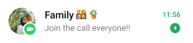 A TalksTry group call invite from a Family group